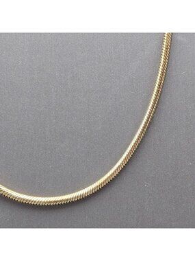 Sterling Silver Vermeil Snake Chain Necklace 16" Heavyweight 25g Italy 3mm